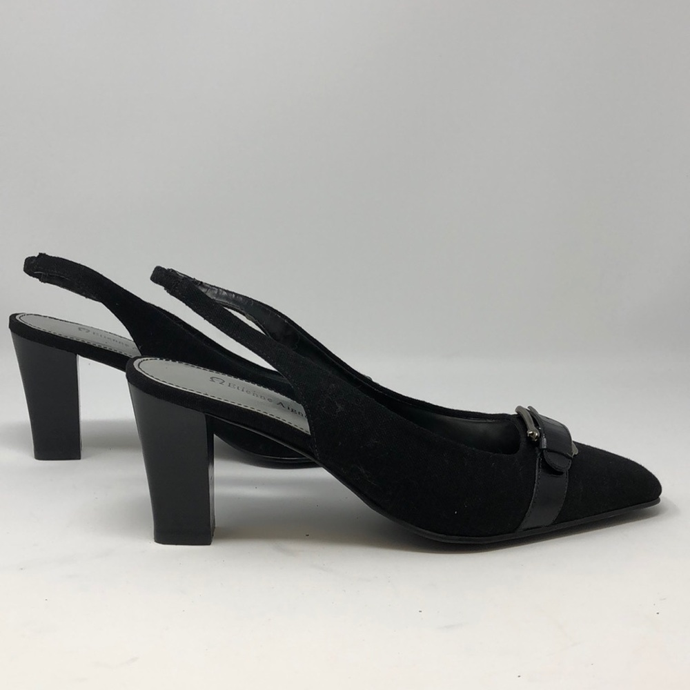 A pair of black, Etienne Aigner heels